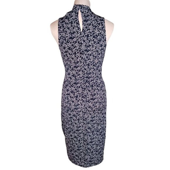 NWT Lark & Ro Women’s Sleeveless Size 2 Dress Floral Midi Faux Wrap Crossover - Picture 4 of 11
